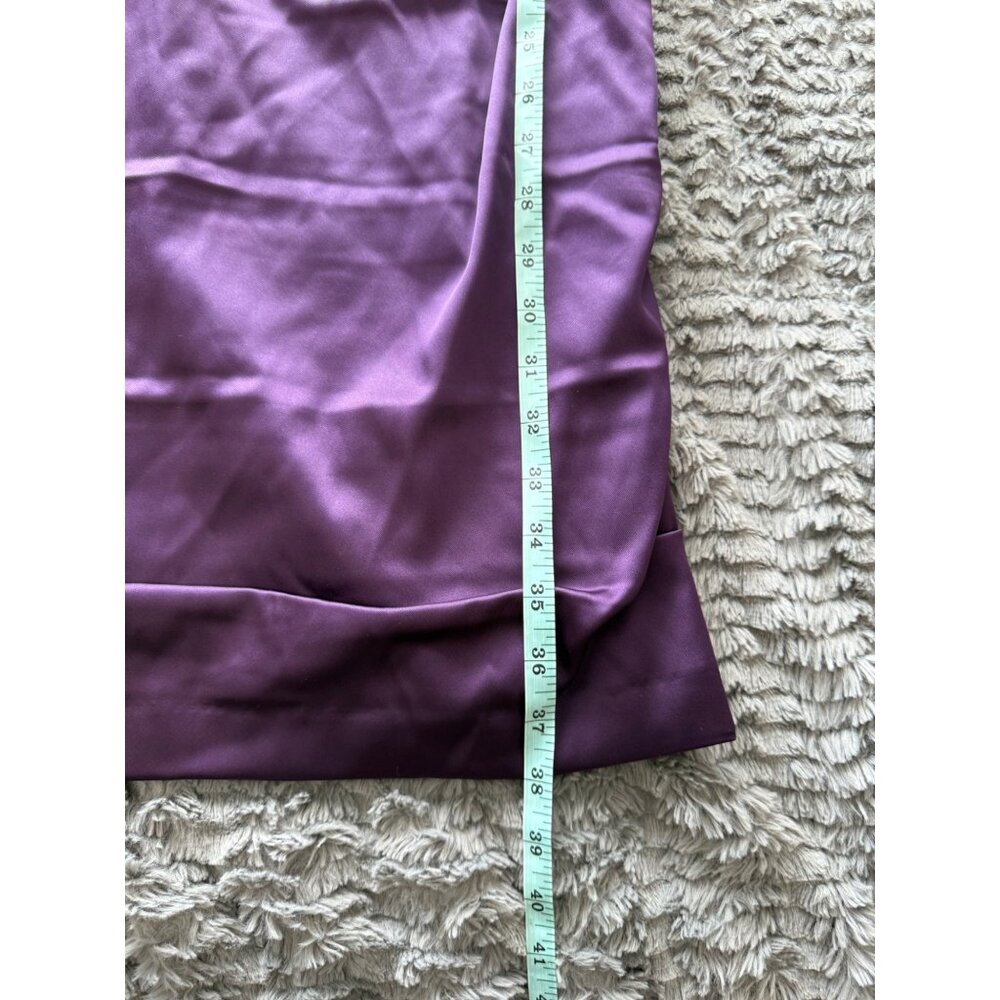 Calvin Klein Purple Sleeveless V-Neck Ruched Mini Sheath Dress 12 - Picture 8 of 8